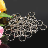 Maxbell 20pcs 10cm Ball Chain+50pcs Split Key Rings 25mm Scrapbooking Key Chains DIY