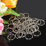 Maxbell 20pcs 10cm Ball Chain+50pcs Split Key Rings 25mm Scrapbooking Key Chains DIY