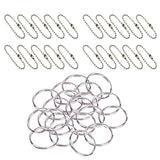 Maxbell 20pcs 10cm Ball Chain+50pcs Split Key Rings 25mm Scrapbooking Key Chains DIY