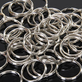 Maxbell 20pcs 10cm Ball Chain+50pcs Split Key Rings 25mm Scrapbooking Key Chains DIY