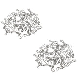 Maxbell 100Pcs Fishing Swivels With Fishing Hooked Snap Connectors Links Pin High Quality 13mm