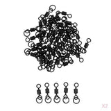 Maxbell 2 X 50Pcs Fishing Swivels Hook Ring Swivels Carp Fishing Tackle Ronnie Rigs