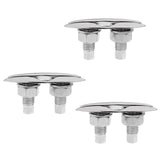 Maxbell 3 Pieces 5'' 125mm 316 Stainless Steel Flush Mount Pop-Up / Pull-Up Cleat - Boat/Marine