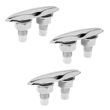 Maxbell 3 Pieces 5'' 125mm 316 Stainless Steel Flush Mount Pop-Up / Pull-Up Cleat - Boat/Marine