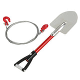 Maxbell Steel Tow Rope Hooks+Shovel for 1/10 RC Axial SCX10 CC01 RC4WD D90 D110 TF2