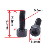 Maxbell 8Pcs Aluminum Alloy Bicycle Water Bottle Cage Bolts Holder Socket Screws