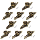 Maxbell 10Pieces Cupboard Cabinet Drawer Furniture Antique Bronze Pull Handle + Screws