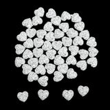 Maxbell 50 Pieces Resin Sparkle Heart Flatback Cabochon and 10 yards Crystal Trim Ribbon Rhinestone Chain for Embellishment Hair Bow Center Wedding Accessories DIY