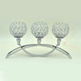 Maxbell 2 pieces Candle Holder Candelabra Wedding Dining Table Centerpiece Silver