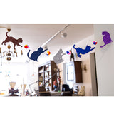 Maxbell 2 Pieces Lovely Cat Chasing Hanging Ball Bunting Banner Garland Home Party Table Decor