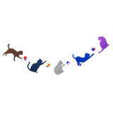 Maxbell 2 Pieces Lovely Cat Chasing Hanging Ball Bunting Banner Garland Home Party Table Decor