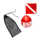 Maxbell Diving Swimming Fin Shoes Mesh Bag + Scuba Flag Marker with Inflatable Buoy