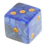 Maxbell 10pcs Plastic D6 Dices Set Double-Colors for Dungeons & Dragons DND MTG RPG Party Table Games Blue Black