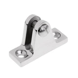 Maxbell 2 Pieces Angle Side Deck Hinge Mount 316 Stainless Steel Bimini Top Marine Hardware