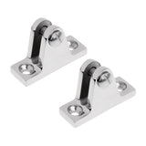 Maxbell 2 Pieces Angle Side Deck Hinge Mount 316 Stainless Steel Bimini Top Marine Hardware