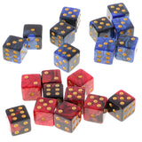 Maxbell 10pcs Plastic D6 Dices Set Double-Colors for Dungeons & Dragons DND MTG RPG Party Table Games Red Black