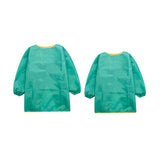 Maxbell 2pcs Toddler Kids Long Sleeve Painting Cooking Apron School Smock Green