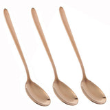 Maxbell 3 Piece Stainless Steel Korean Style Long Handle Tea Dinner Soup Spoon Rose Gold 8.07×1.57 inch