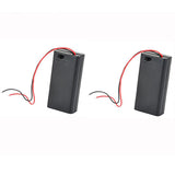 Maxbell 2Pcs PP3 Enclosed Battery Holder Box ON/OFF Switch with Wires