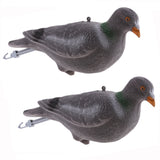 Maxbell 2Pcs Lifelike Pigeon Decoy Hunting Bait Trap Pest Control Garden Bird Scarer Scarecrow