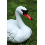 Maxbell 4 Piece Plastic Lifesize White Swan Decoy with Floating Keel Wildfowler Decoy 35cm