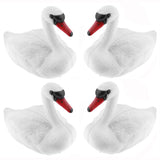 Maxbell 4 Piece Plastic Lifesize White Swan Decoy with Floating Keel Wildfowler Decoy 35cm