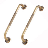 Maxbell 2Pcs Bathroom Grab Bar Brass 20'' Bath Shower Tub Support Safety Rail Handle