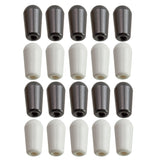 Maxbell 20 Pieces Toggle Switches Knobs Cap for Electric Guitar Parts Black White