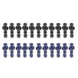 Maxbell 22 Pieces 5/8" Foosball Man Table Soccer Player Replacement Black + Blue