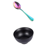 Maxbell Dinner Service Japanese Bowl and Colorful Spoon