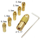 Maxbell Brass Drill Chuck Drill Collet Set 0.5-3.0mm for Micro Twist Drill Chuck