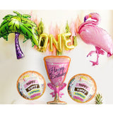 Maxbell 2x Large Flamingo Aluminum Foil Balloon Hawaiian Luau Party Decoration Pink