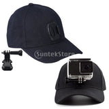 Maxbell 2 Pieces Adjustable Baseball Cap Hat w/ Camera Mount Holder for Gopro Hero 4