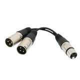 Maxbell 2 Pieces XLR Female to 2 Male Pro Audio Microphone Cable Splitter Cord