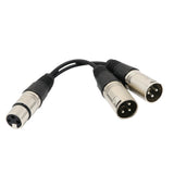 Maxbell 2 Pieces XLR Female to 2 Male Pro Audio Microphone Cable Splitter Cord