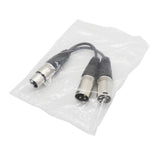 Maxbell 2 Pieces XLR Female to 2 Male Pro Audio Microphone Cable Splitter Cord