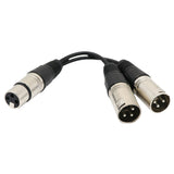 Maxbell 2 Pieces XLR Female to 2 Male Pro Audio Microphone Cable Splitter Cord