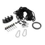 Maxbell 16 Pieces/ Set Kayak Canoe Boat Anchor Trolley Kit Pulley Cleat Pad Eye Rope