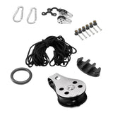 Maxbell 16 Pieces/ Set Kayak Canoe Boat Anchor Trolley Kit Pulley Cleat Pad Eye Rope