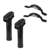 Maxbell 2 Pieces Boat Fishing Rod Holder + 2 Pieces Kayak Carry Handle with Bungee