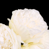 Maxbell 15Piece Peony Simulation Flowers Bouquet Home Wedding Party Decor Milk White