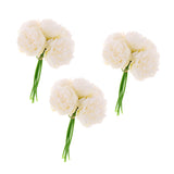 Maxbell 15Piece Peony Simulation Flowers Bouquet Home Wedding Party Decor Milk White