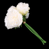 Maxbell 15Piece Peony Simulation Flowers Bouquet Home Wedding Party Decor Milk White