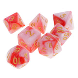 Maxbell 35 Pieces Polyhedral Dices Double-Colors Set for Dungeons & Dragons RPG Casino Dice Party Supply Roleplaying Game