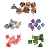 Maxbell 35 Pieces Polyhedral Dices Double-Colors Set for Dungeons & Dragons RPG Casino Dice Party Supply Roleplaying Game