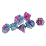 Maxbell 35 Pieces Polyhedral Dices Double-Colors Set for Dungeons & Dragons RPG Casino Dice Party Supply Roleplaying Game