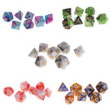 Maxbell 35 Pieces Polyhedral Dices Double-Colors Set for Dungeons & Dragons RPG Casino Dice Party Supply Roleplaying Game