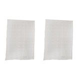 Maxbell Flocking French Window Grommet Blackout Lace Curtains Panels White  200x250cm