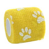 Maxbell 10 Rolls Cat Dog Pet Cohesive Bandage Gauze Tape Medical Wrap Claw Print