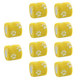 Maxbell 10 Rolls Cat Dog Pet Cohesive Bandage Gauze Tape Medical Wrap Claw Print